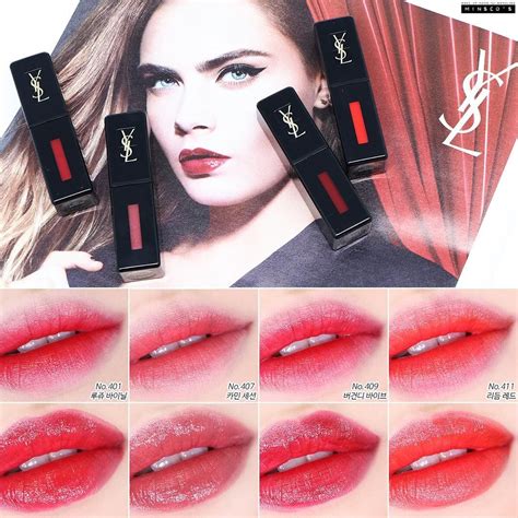 ysl glossy lip stain swatches|YSL lip stain 440.